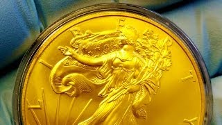 Gold Plated Silver Eagle [upl. by Mehs]