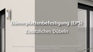 Dämmung EPS dübeln  Wärmedämmung  WDVS  FassadendämmungVerarbeitung [upl. by Nuahsor]