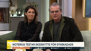 Noterius testar skidskytte för synskadade ”Nu ser jag ingenting”  Nyhetsmorgon  TV4 amp TV4 Play [upl. by Furnary631]