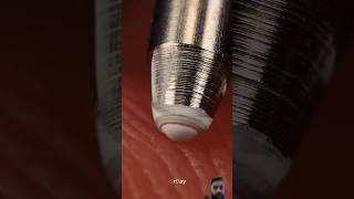 Extreme close up of gel pen on finger 🖊️☝🏻shorts ytshorts trending viralvideo youtubeshorts [upl. by Derfnam]