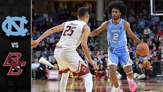 North Carolina vs Boston College Basketball Highlights 201819 [upl. by Esahc]