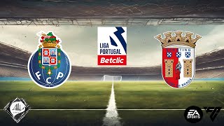 FC Porto x Braga  8 rodada Campeonato Português 2425  EA FC [upl. by Otrebogir]