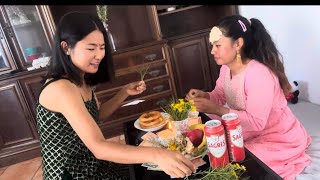 Hamilae Esari Manayo Dashain😂 Sabina lai mero aashirbaad😁Migsanglama vlogsfriendsfamily💝 [upl. by Laehcar]