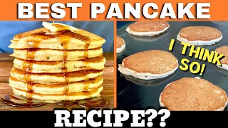 Homemade Fluffy Pancakes on the Griddle  Best Pancake Recipe Ever [upl. by Eiahpets]