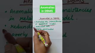 Anomalies in DBMS [upl. by Maltz774]