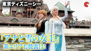 東京ディズニーシー新エリア「アナと雪の女王」とレストランをお披露目！ [upl. by Annawyt]