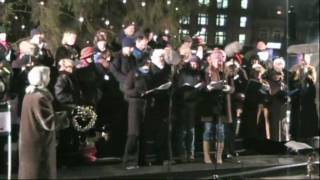 Mickleham Choral Society Carols in Trafalgar Square [upl. by Nyasuh879]