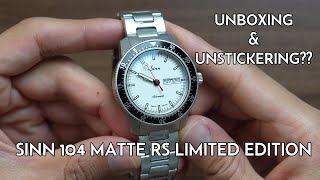 Unboxing Sinn 104 Matte RS Red Seconds Limited Edition [upl. by Jem49]