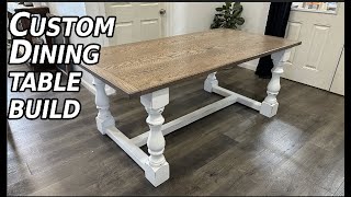 Custom Dining Table Build  How To Woodworking  How to Build a Table [upl. by Yrelav912]