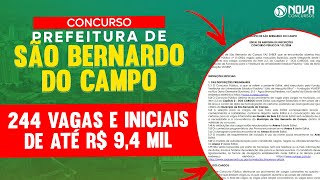 Análise do Edital Concurso Prefeitura São Bernardo do Campo Iniciais de até R 94 mil [upl. by Kirad690]