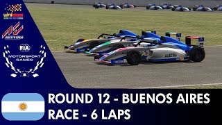 FIA Motorsport Games F4 Championship simulation  R12  Buenos Aires  6 laps  Assetto Corsa [upl. by Kwapong]