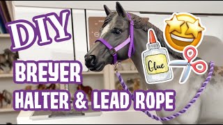 HOW TO MAKE A REALISTIC MODEL HORSE HALTER amp LEAD ROPE [upl. by Shannan]