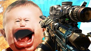 1V1 HEADSHOT ONLY MAKES LITTLE KID CRY ON BO3 BLACK OPS 3 TROLLING [upl. by Ahsieka]