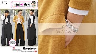 How to Sew a Long Coat or Vest with Mimi G Simplicity Pattern 8177 [upl. by Ikuy]