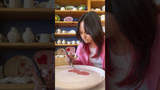 painting the cutest fruitthemed dinnerware🍒 shorts [upl. by Medardas]