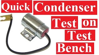 How to do quick condenser capacitor test on an electric test bench [upl. by Gamal]