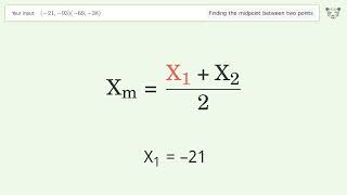 Find the midpoint between two points p1 2193 and p2 6938 StepbyStep Video Solution [upl. by Namhcan]