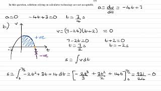 Variable Acceleration Exam Questions  A Level Maths  Edexcel Mechanics Year 1  Q8 level 2 [upl. by Jacinda]