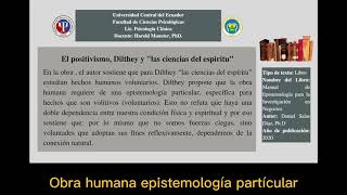 El positivismo Dilthey y “Las ciencias del espíritu” [upl. by Asira]