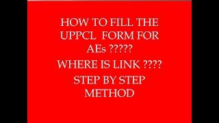 UPPCLNEWVACANCY How to fill the uppcl form for AE [upl. by Ycul346]