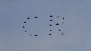 Trooping the colour flypast [upl. by Oralle]