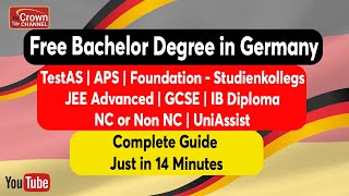 Bachelors in Germany 2024  Study in Germany For Free  Studienkolleg Foundation Program in Germany [upl. by Picco245]