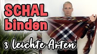 Schal binden  3 einfache Arten Halstücher und Schals zu binden Für Männer und Frauen  thajo [upl. by Kavanaugh407]