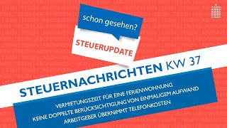 Steuernachrichten  Update 372020  Kostenlos amp schnell informiert [upl. by Neeleuqcaj]