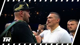 Oleksandr Usyk Invades the Ring To Face off With Tyson Fury To Set Up Undisputed Heavyweight Fight [upl. by Gualterio730]