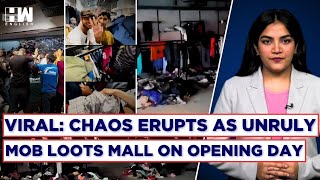 Viral Video Unruly Mob Loots Vandalizes Karachis Dream Bazaar Mall On Opening Day  Pakistan [upl. by Tempest244]