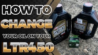 LTR 450 oil change HOW TO [upl. by Aihsyn]