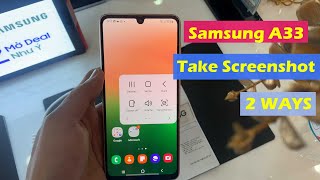 SAMSUNG GALAXY A33 2 WAYS TO TAKE SCREENSHOTS [upl. by Gravante]