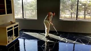 Metallic Epoxy Floor Installation Using Corotech Benjamin Moore Products [upl. by Annai]