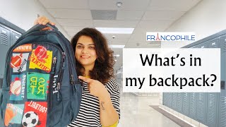 Whats in my backpack  French Vocabulary [upl. by Sierra859]