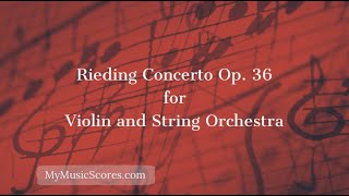 Rieding Violin Concerto Op 36 for String Orchestra [upl. by Kellie594]