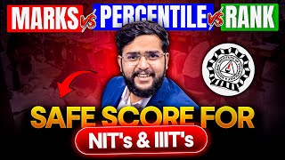 marks vs percentile vs rank in jee main 2025  Safe score for get into Nits and IIITs [upl. by Ythomit89]