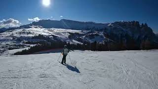 Seiser Alm ski resort in the Dolomites [upl. by Derdle]