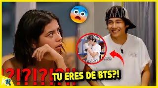 😱TAEHYUNG de BTS tiene la reacción más inesperada cuando una chica lo reconoce en Jinnys Kitchen [upl. by Adlai943]