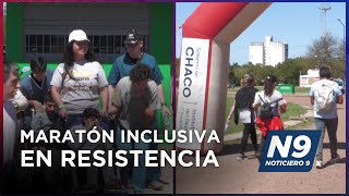 MARATÓN INCLUSIVA EN RESISTENCIA  NOTICIERO 9 [upl. by Anaiviv]