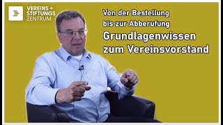 Grundlagenwissen zum Vereinsvorstand [upl. by Katheryn194]