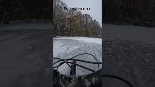 Winter cycling in ice eletricbike ridingbike mtb mtblife winter [upl. by Anidualc]