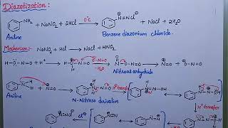 Diazotization reaction with mechanism [upl. by Earley]