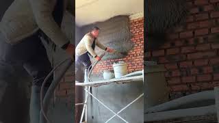 Spraying process of wall sand [upl. by Serafine]