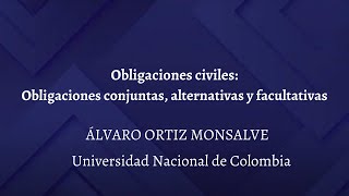 Obligaciones conjuntas alternativas y facultativas [upl. by Seibold299]