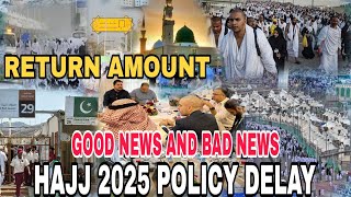 Hajj 2024 Return Amount Update  Hajj 2025 Policy Update Today  Hajj 2025 news update today [upl. by Pry]