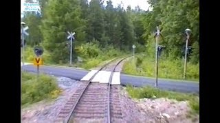 Sweden Inland Railway PERSBERG  FILIPSTAD 2005 Train Drivers Cab View drom Y1 1306 [upl. by Terej915]