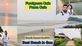 Morjim Beach  Ashwem Beach  Prana Cafe  Best Eco Huts Beachside Resort in Goa under Rs4000 [upl. by Ytsirhc]