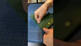 Making a soft leather pocket tissue case handmade [upl. by Aneetak]