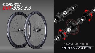 ELITEWHEELS Carbon Wheels ENT 20 Disc Brake 700c Carbon Rim Center Lock Road Bike [upl. by Ani]