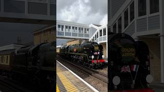 Clan Line 35028 whistles amp speeds through Canterbury East GoldenArrow ClanLine steamtrain train [upl. by Nitneuq]